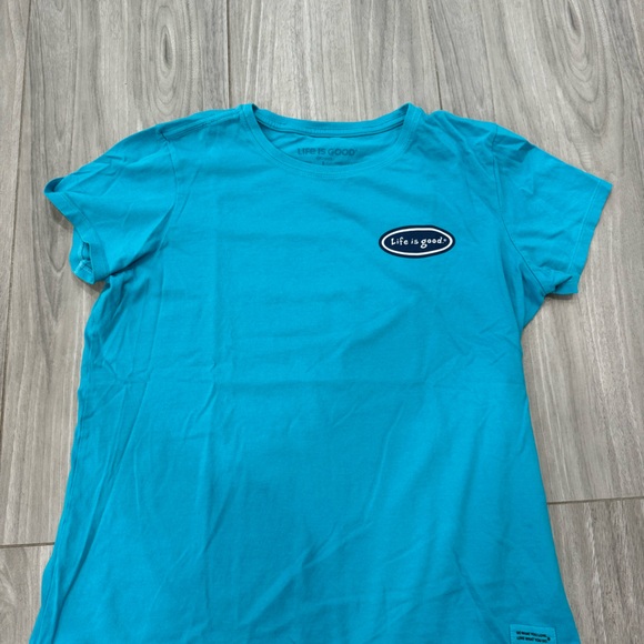 Life Is Good Tops - Blue t-shirt from a small shop in Galena, Illinois! Size large.